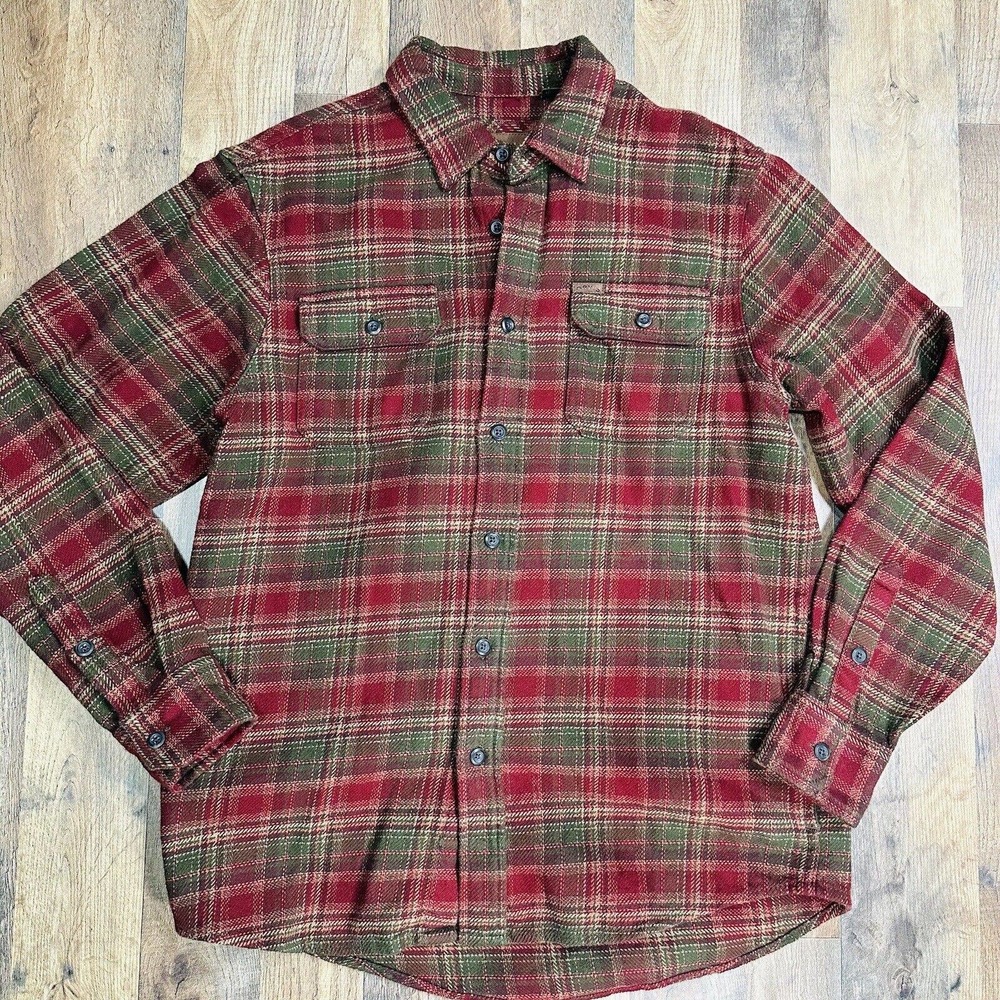 Orvis Classic Collection Men’s Medium Heavyweight‎ Pocketed Shacket Flannel Red